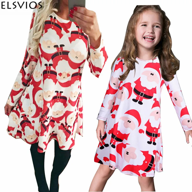 ELSVIOS 5XL рождественское женское платье снеговик Снежинка принт Санта Клаус
