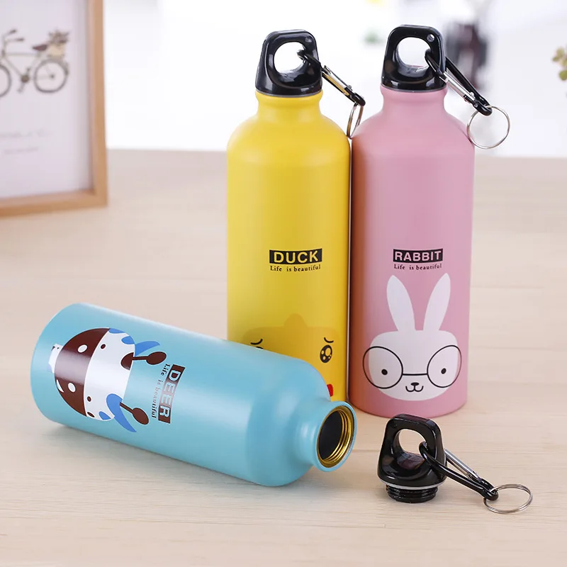 

High-end Fashion Design 500ml Cute Animals Outdoor Portable Sports Cycling Camping Bicycle Aluminum Alloy School kids Gift