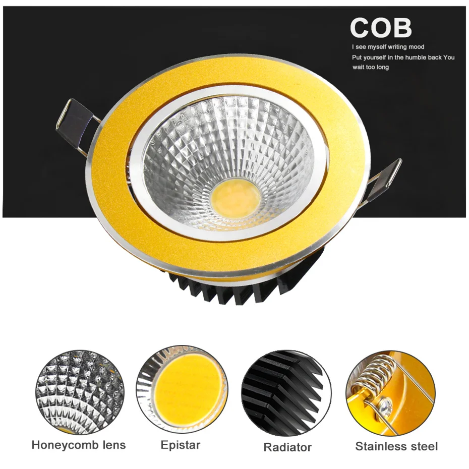 Утопленный светодиодный потолочный светильник [DBF] 5 Вт 7 9 12 Вт|recessed downlight|downlight
