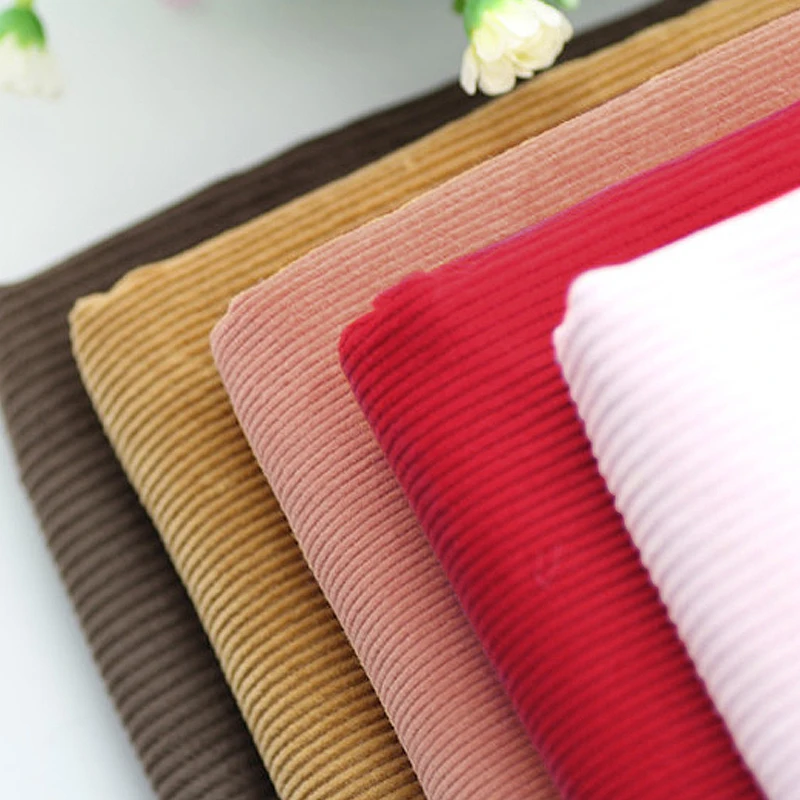 

Xintianji Good quality soft skin-friendly cotton corduroy rib fabric for overalls vivid color for choosing 45*145cm/piece T0801