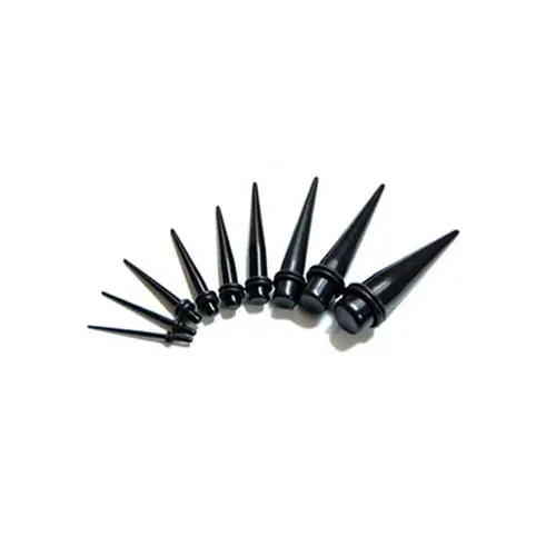 

BLUELANS 1Pc black Acrylic Spiral Taper Flesh Tunnel Ear Expander ear taper and plug stretcher ear gauges body piercing jewelrys