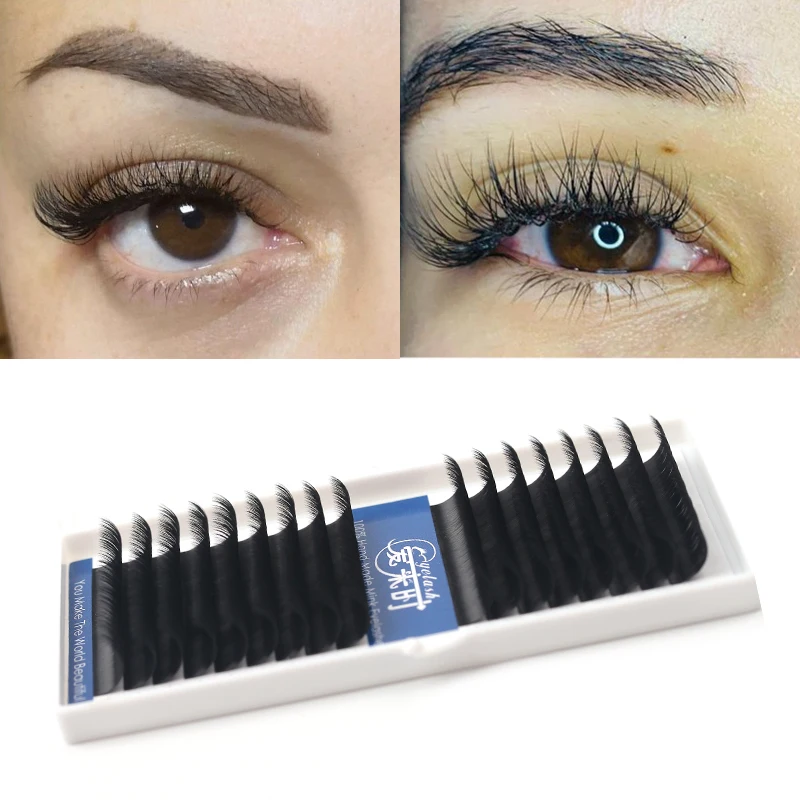

16 Rows+1 Line Free Mink Eyelash Extension Premium Handmade Individual Extension Lashes 0.03-0.25mm Slivery Tapes