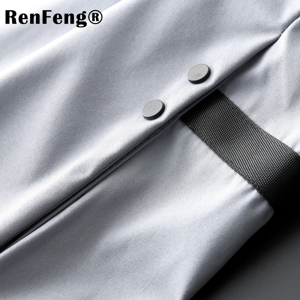 2018 Short trench coat men brand-clothing casual hooded mens overcoat quality Pockets windbreaker male coat black armygreen gray (12)
