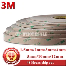 Комбинированный 1,5 мм/2 мм/3 мм/4 мм/5 мм/10 мм/12 мм супер сильная адгезия 300LSE 3M 9495LE лента для iphone 4 5 ipad Tablet цифровой экран