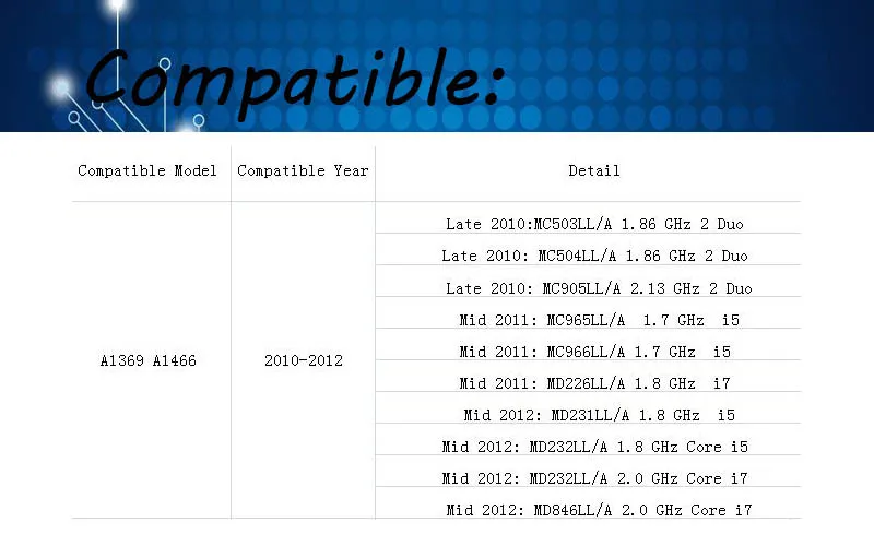 OLOEY A1369 A1466 полный ЖК-дисплей Экран в сборе для Macbook Air 13," 2010-2012 год