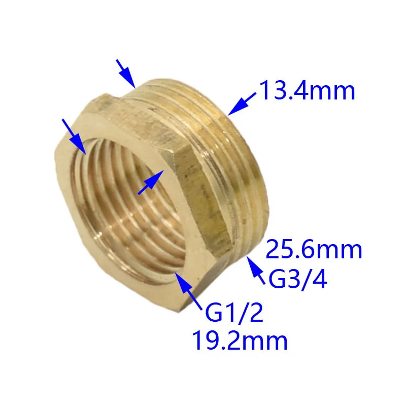Латунный штекер 3/4 к 1/2 женский садовый кран адаптер 3/4 редукционный 1/2 резьбовой соединитель фитинги 1 шт