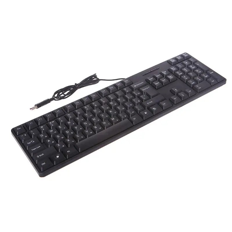 Английская Бесшумная клавиатура водонепроницаемая Офисная Клавиатура для Windows компьютера Usb Plug And Play