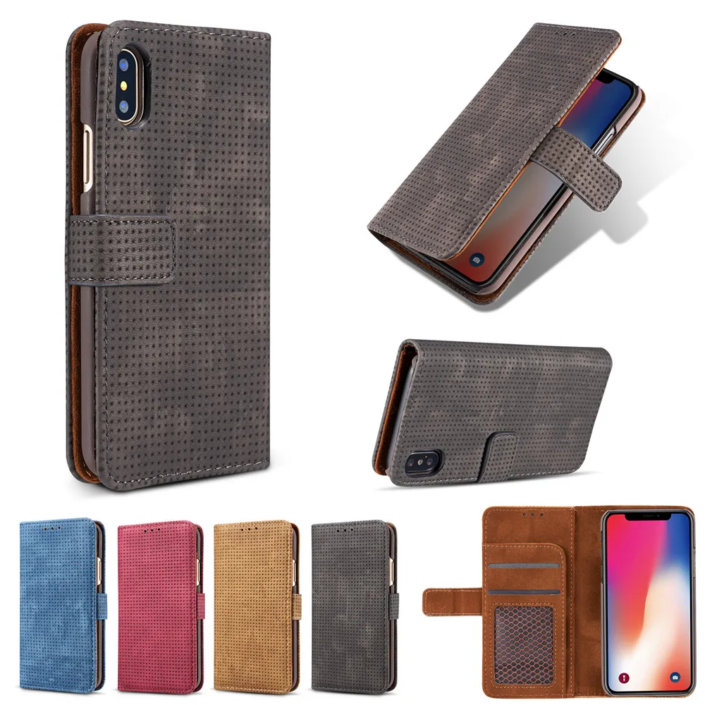 

Retro Flip Album Wallet Card Leather Case for Iphone X XS MAX XR 8 7 6 6S Plus 5 5S SE Case Stand Mobile Phone Back Cover