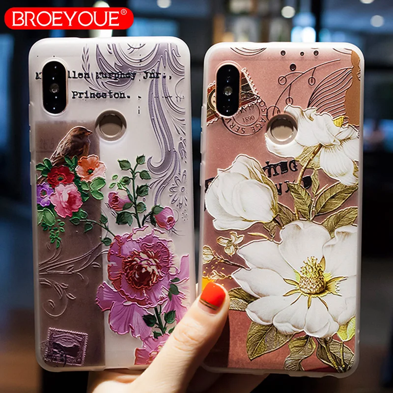 

BROEYOUE Case For Xiaomi Redmi 4X 5A 5 5 Plus 4A 4 Prime 4 3 Pro 3D Relief TPU Case For Xiaomi Redmi Note 4X 5A 5 Pro Mi A1 5S 6