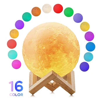 

NEW Dropship 16 Colors 3D Print Star Moon Lamp Colorful Change Touch Home Decor Creative Gift Usb Led Night Light Galaxy Lamp