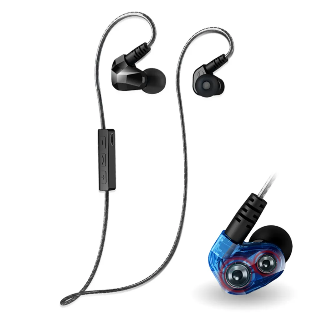 

24hours promotion Moxpad X90 Dynamic Dual Drivers Wireless Bluetooth 4.1 Hifi Earphone Sport Running Headset Studio with Mic