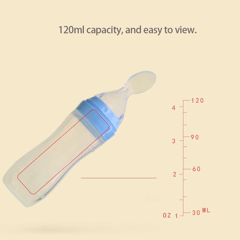 120 мл безопасная бутылочка для кормления новорожденного малыша силиконовая ложка для кормления молочная бутылочка для каши тренировочная кормушка пищевая добавка