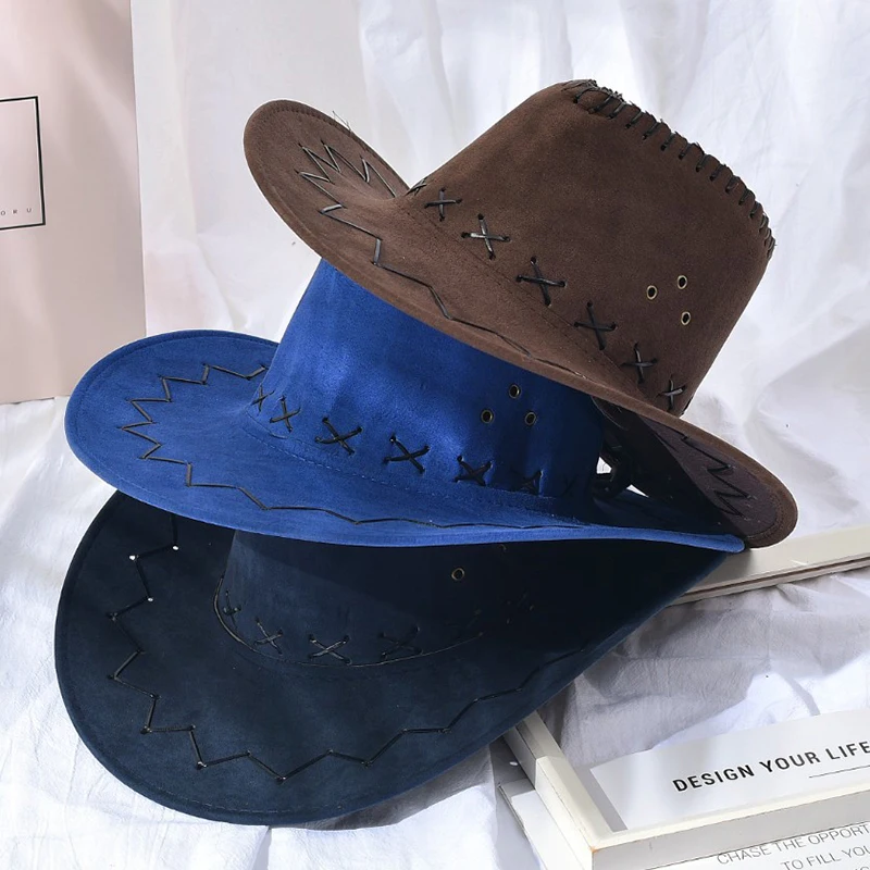 Винтаж Западной джазовые шляпы Chapeu ковбойская соломенная для осени на лето и весну солнце Hat ковбой Для мужчин и Для женщин Кепки s для леди