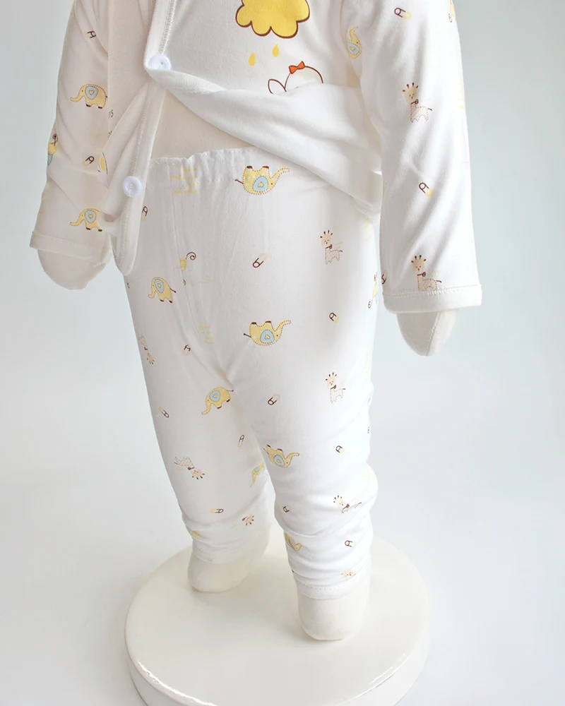 2 компл./лот, одежда для малышей, комплект для новорожденных девочек и мальчиков, зимняя одежда для малышей(Топы+ штаны), органический хлопковый костюм для малышей