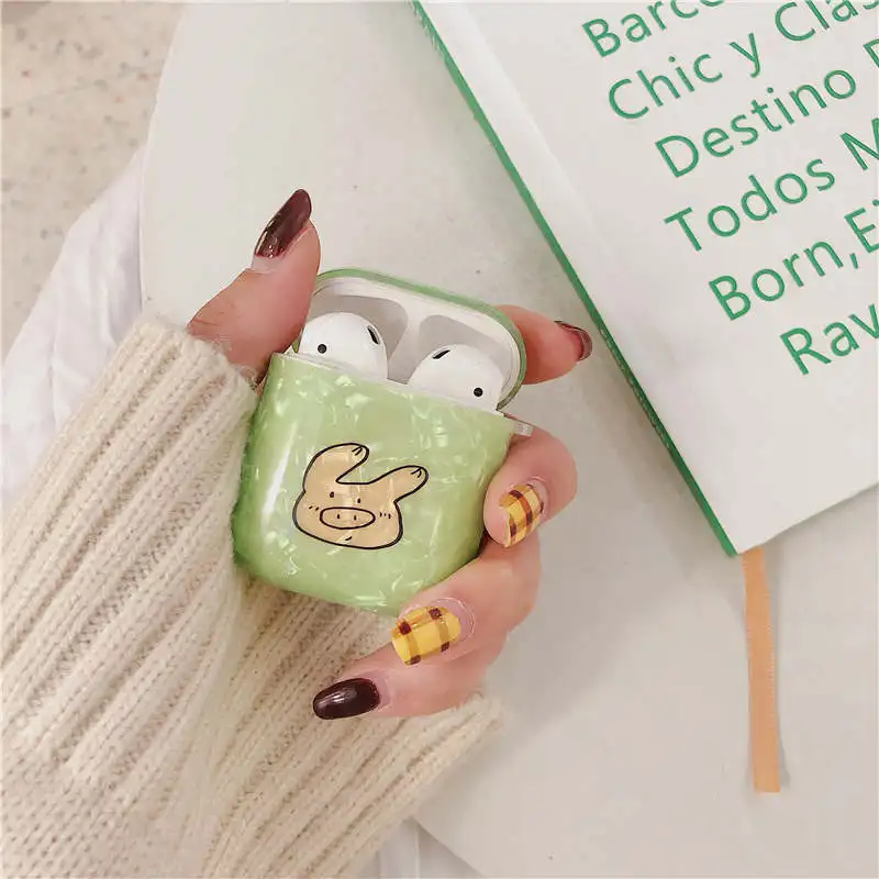 K Мультфильм Луна слон Дамбо корпус шаблон чехол для Apple iPhone наушники Airpods 1/2 Крышка Bluetooth беспроводные наушники коробка сумки - Цвет: K