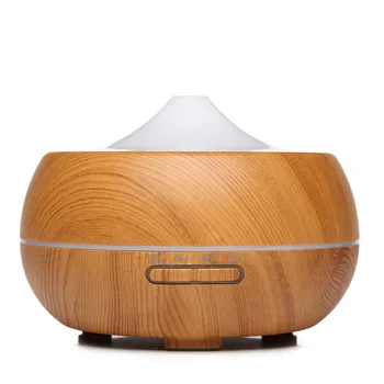 

air humidifier 300ml Ultrasonic Aroma Essential Oil Diffuser 7 Color Changing LED Light Aromatherapy machine with Wood Grain