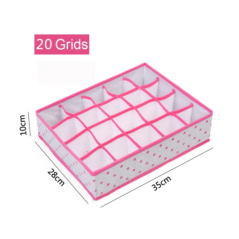 ONEUP 3pcs Foldable Underwear Bra Organizer Storage Box Drawer Closet Organizers Boxes For Underwear Scarf Socks Organiser Case