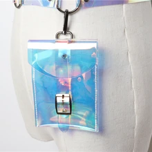 GETSRING поясная Для женщин талии сумка поясная сумка ПВХ прозрачный пояс мешок денег кошелек конфеты Цвета универсальные Для женщин сумка