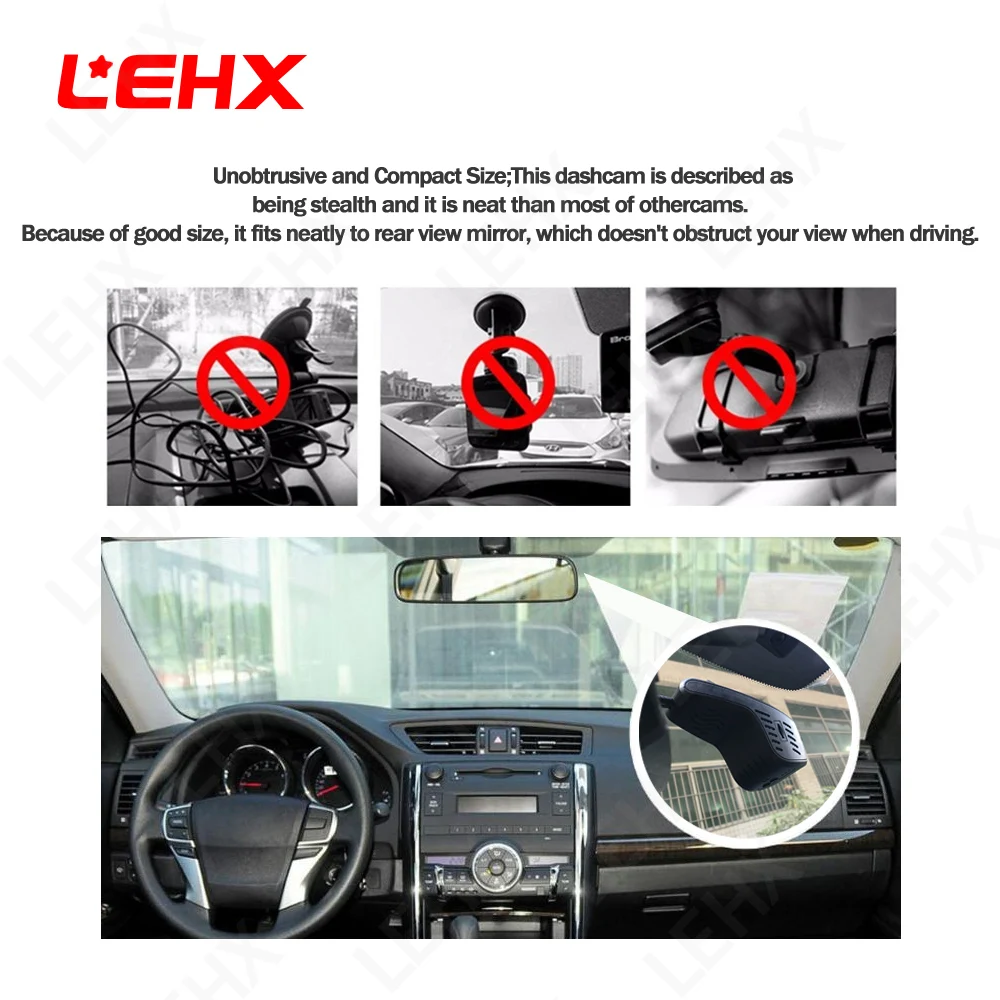 LEHX Автомобильный видеорегистратор цифровой камера HD1080P ночное видение Wi Fi