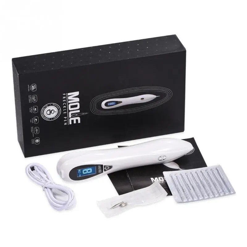 

LCD Mole Spot Tattoo Removal Pen Dark Spot Remover Pen Skin Wart Tag Tattoo Freckle Removal Tool Laser Plasma Pen with Needles