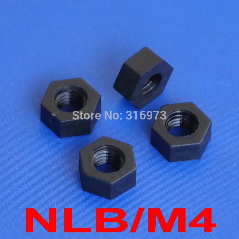 

( 10 pcs/lot ) M4 Black Nylon Hex Nut.