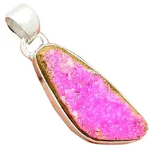 Lovegem подлинный Кобальт друзы кулон стерлингового серебра 925 пробы, 36 мм, AP2863