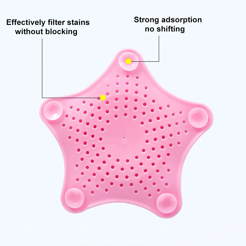 1 шт., фильтр для раковины в виде морской звезды, силиконовый канализационный слив, дуршлаги для волос, фильтр для ванной, кухонной раковины, фильтр для домашней уборки тоже