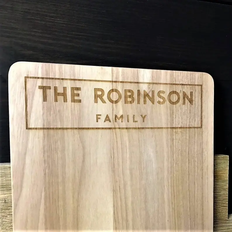 Family Gift Personalised Family /& Name Rectangle Chopping Board Wedding