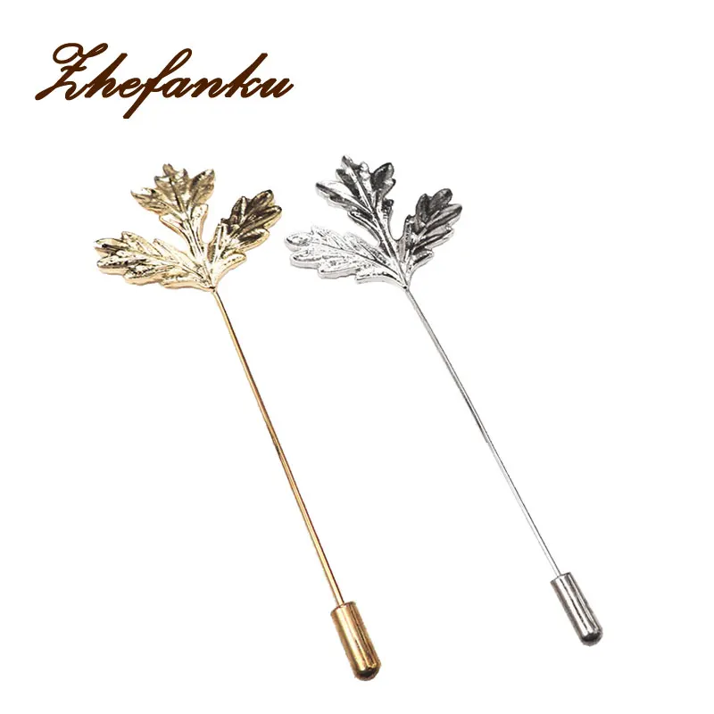 

Retro Design Men Maple Leaves Brooches For Party Fashion Formal Wear Business Men's Brooch Corsage Lapel Pins Accessory Jewelry
