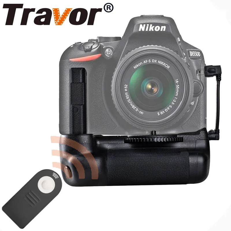 Travor Вертикальная Батарейная ручка держатель для Nikon D5500 D5600 DSLR камеры с ИК функцией работы с EN-EL14a батареей