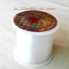 20-100 м 0,2-0,8 мм Серебряная неэластичная рыболовная леска Diy ювелирные аксессуары ручной работы браслет из бисера Хрустальные лески один шт