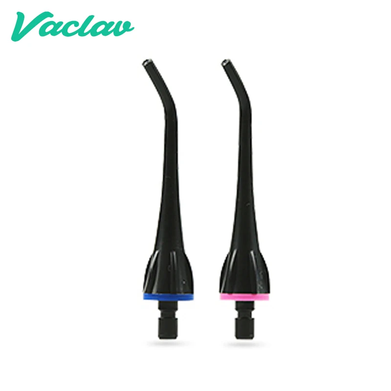 Vaclav 2 Pieces Black Extra Water Flosser Nozzle Replacement Oral Irrigator Tip For Dental Flosser Model VL-1501 & FL-V8 Only