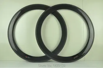 

1Pair New 700C 60mm clincher rim Road bike 3K/ UD/ 12K full carbon fibre bicycle wheels rim 20.5/ 23/ 25mm width Free shipping