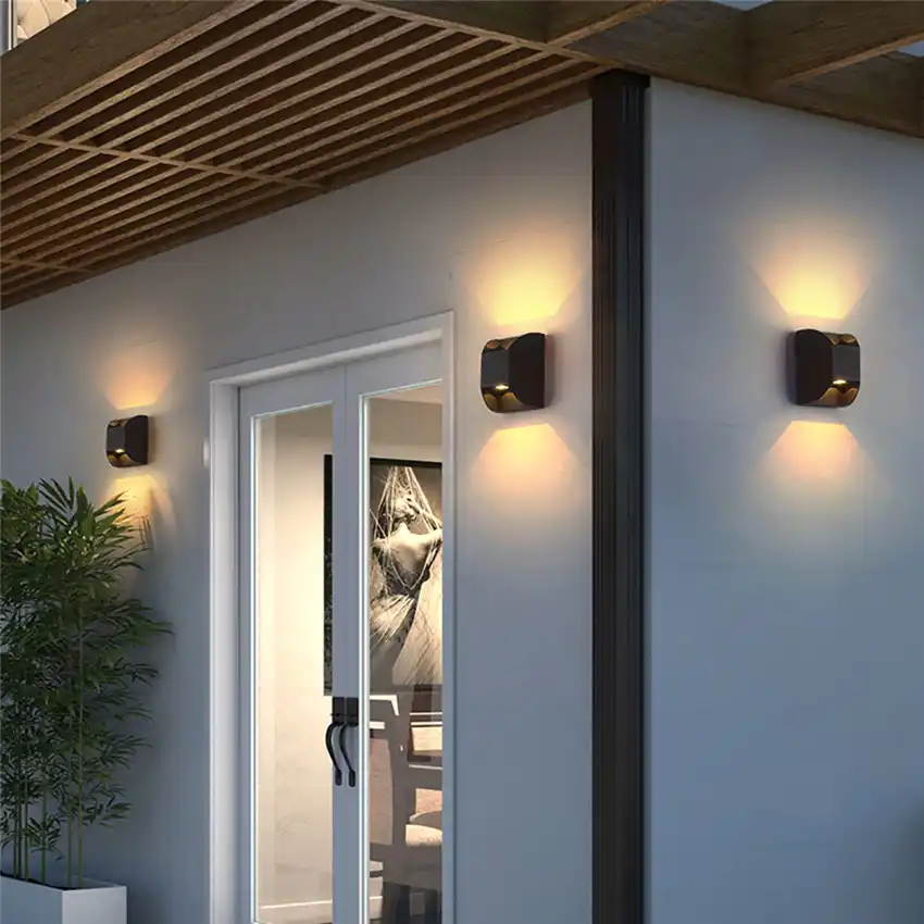 luz de pared led de 6w para exteriores lampara de pared impermeable para jardin porche patio luces de puerta delantera luz de pared interior