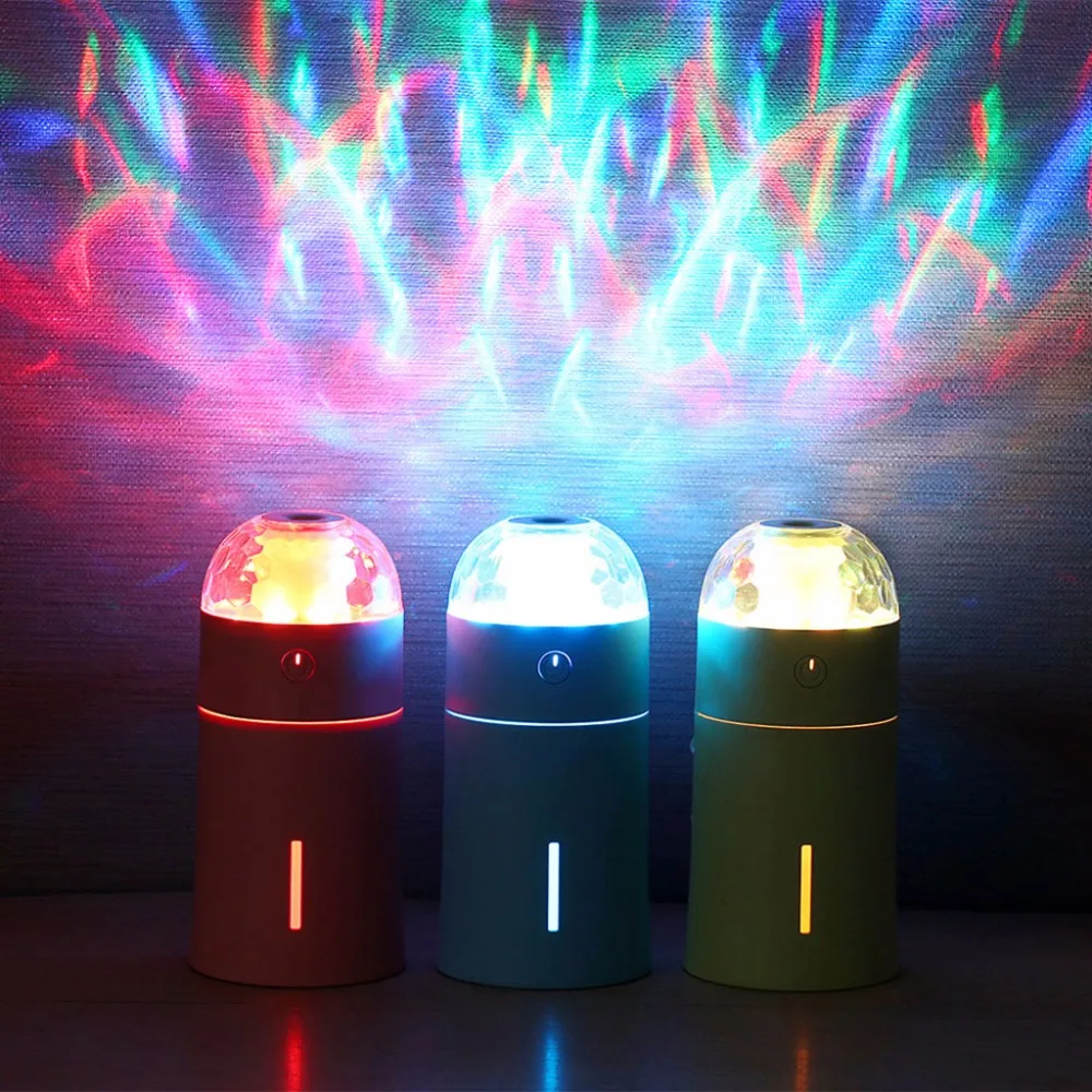 

175ml DC5V USB Projector Humidifier Aromatherapy Ultrasonic Mist Maker Colorful LED Light For Household Carcharger
