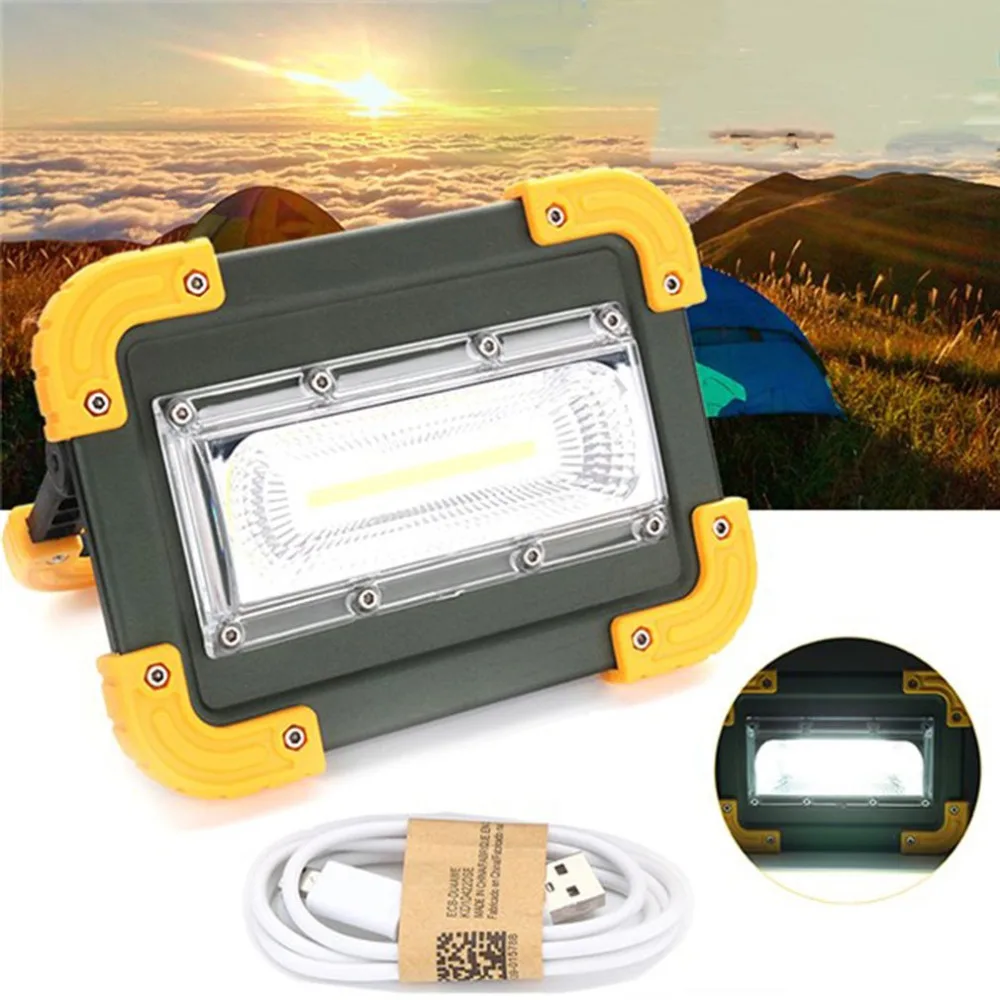 

30W USB LED Portable Rechargeable Flood Light Spot Work Light for Camping Hiking Survival Hunting 2018 New