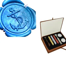 Винтаж фантазии Крепления индивидуальный логотип свадебные приглашения Воск уплотнительное штамп Щупы для мангала плавления ложка подарочная коробка комплект