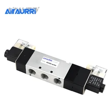 1Pcs 4V430-15 AC220V 5 Ports 3 Position Dual Solenoid Pneumatic Air Valve 1/2 1Pcs 4V430-15 AC220V 5 Ports 3 Position Dual Solenoid Pneumatic Air Valve 1/2