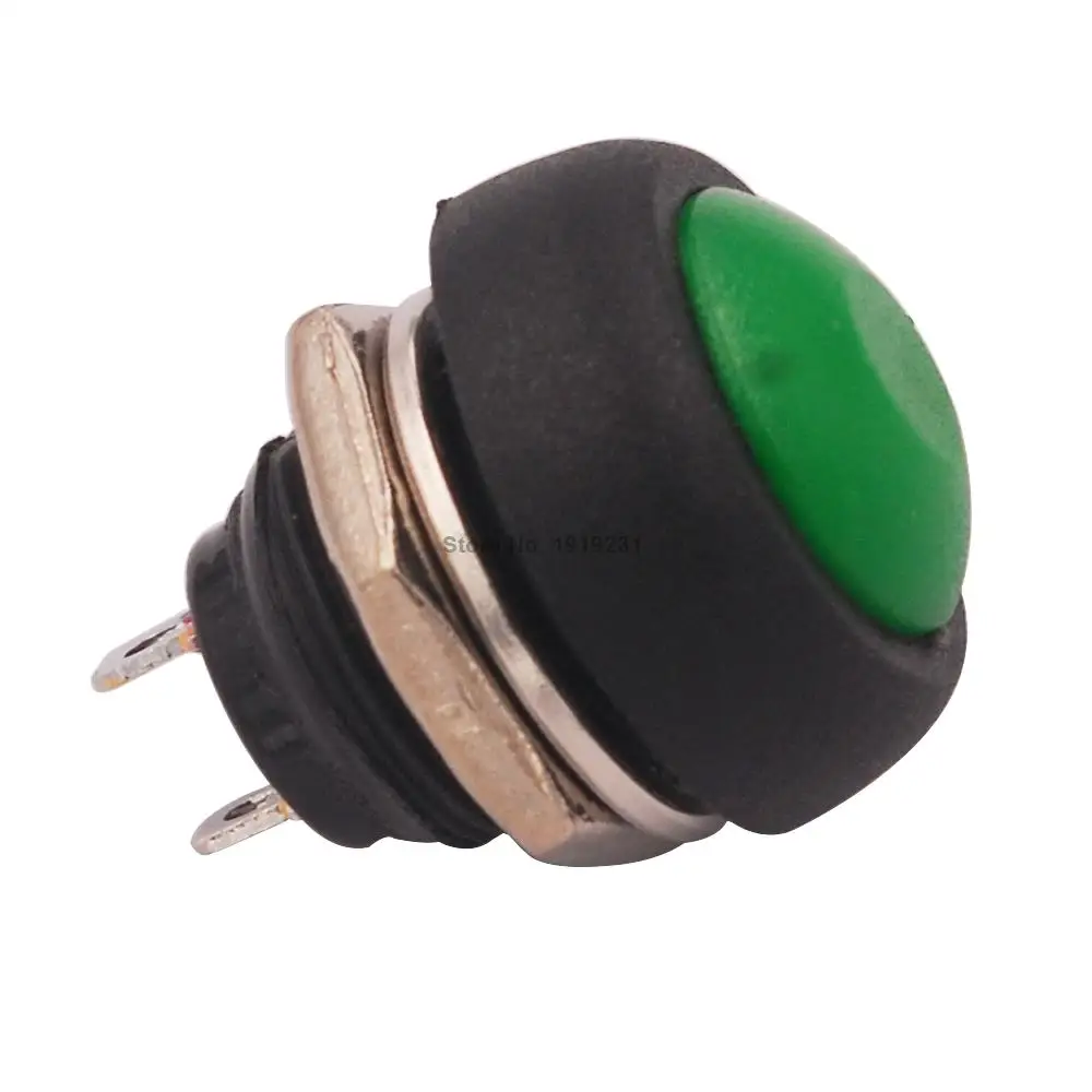 

1PCS 12MM PBS-33B Waterproof Momentary ON OFF Push Button Swithch Mini Switch Green