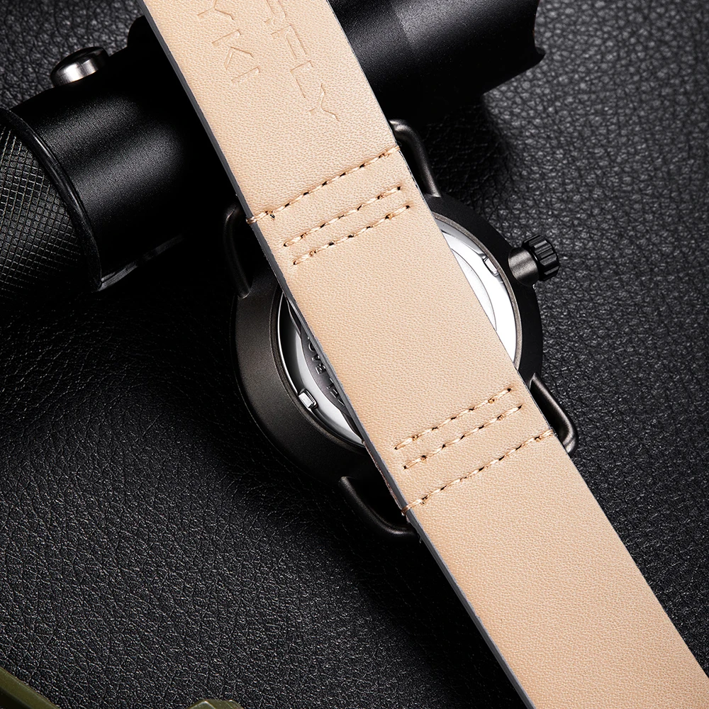 EYKI Brand Simple Men Watches Men Quartz Watches Men's Watch With Luminous Pointe  Male PU Leather S Wristwatch Clock 