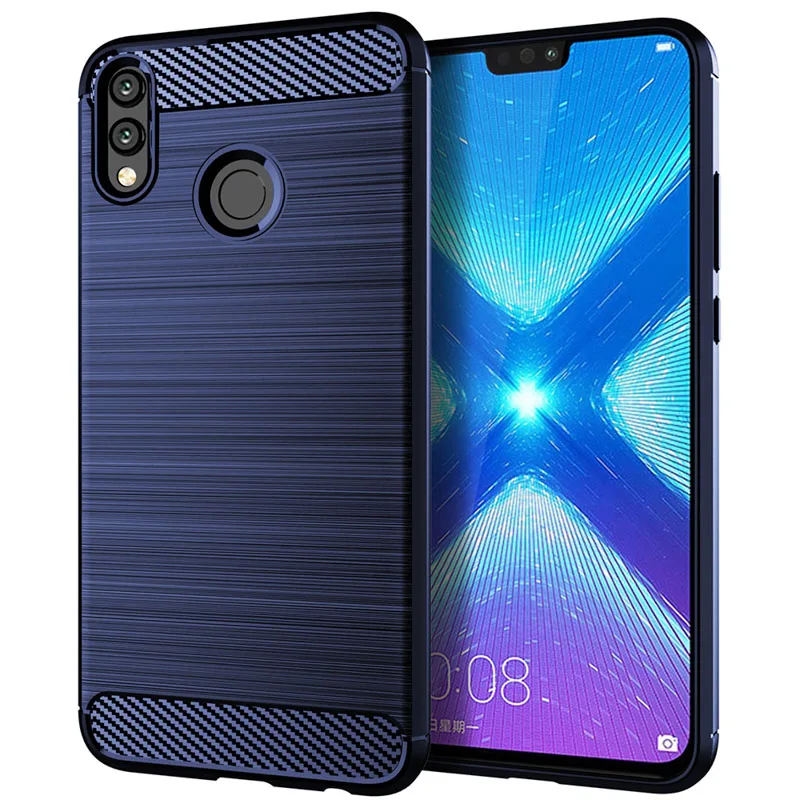 Для huawei Honor 8X Max играть 8A 9 10 lite 8C 8 7A Pro 7C 7X 6X 6A 6C чехол накладка из углеродного волокна для Honor V9 играть V10 V20 9i - Цвет: Blue