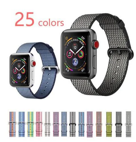 Большая цена продажи тканый нейлоновый ремешок для apple watch 42 мм 38 40 44 Ссылка ремень