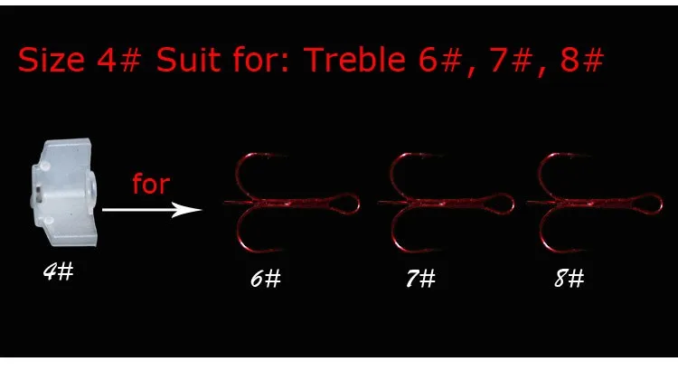 25 шт Пластиковые тройные Чехлы для крючков, чехлы для рыболовных приманок, 5 размеров, держатели для тройных размеров 1, 2, 3, 1/0, 2/0, 3/0, инструмент