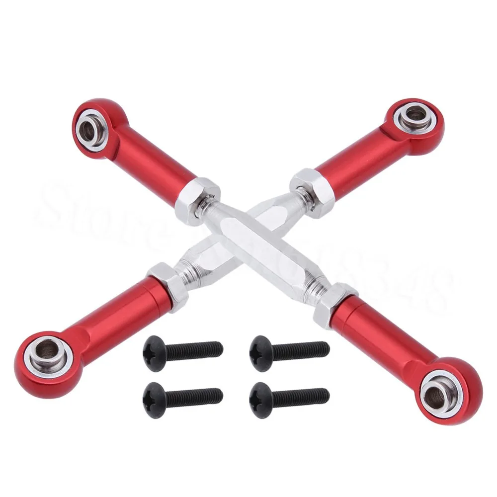 2pcs Front Aluminum Steering Linkage Rod Turnbuckle For font b RC b font 1 10 Electric