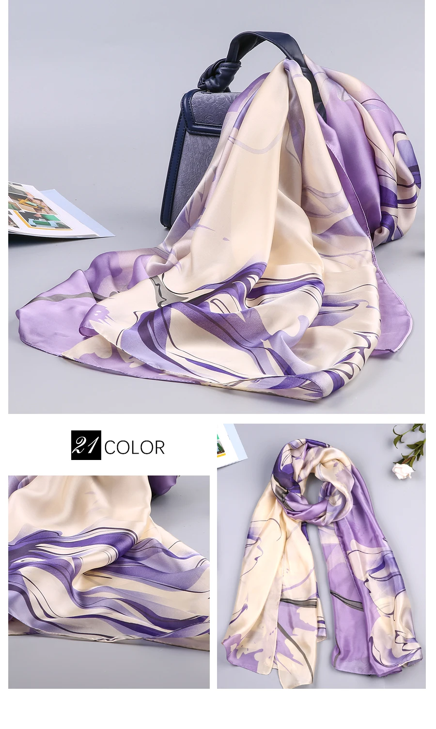 Дизайнерский натуральный атласный шелковый шарф женский весенний точечный платок женские шарфы женская бандана 180*90 см длинный шарф-снуд на голову, хиджаб