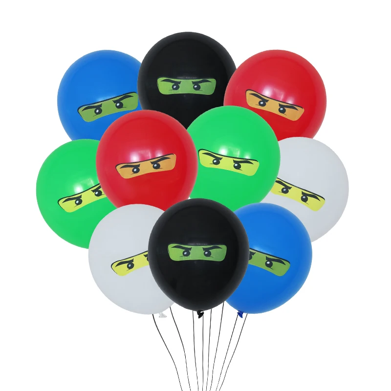 

20pcs/lot 12inch Boys Kids Super Hero Ninja Theme Birthday Party Decor Balloon Latex Balloon Party Home Supplies Air Globos