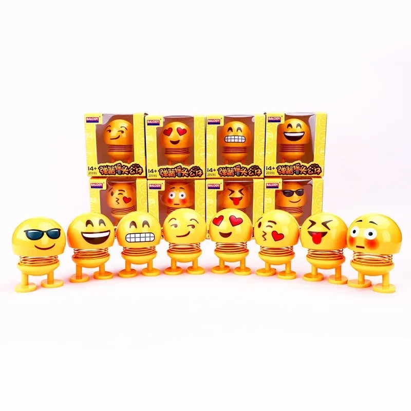 Shaking Sound Similar Lighting Spring Shaking Head Dummy Car-mounted Expression Pack Jewelry Model Boys and Girls Toys Shaking Sound Similar Lighting Spring Shaking Head Dummy Car-mounted Expression Pack Jewelry Model Boys and Girls Toys