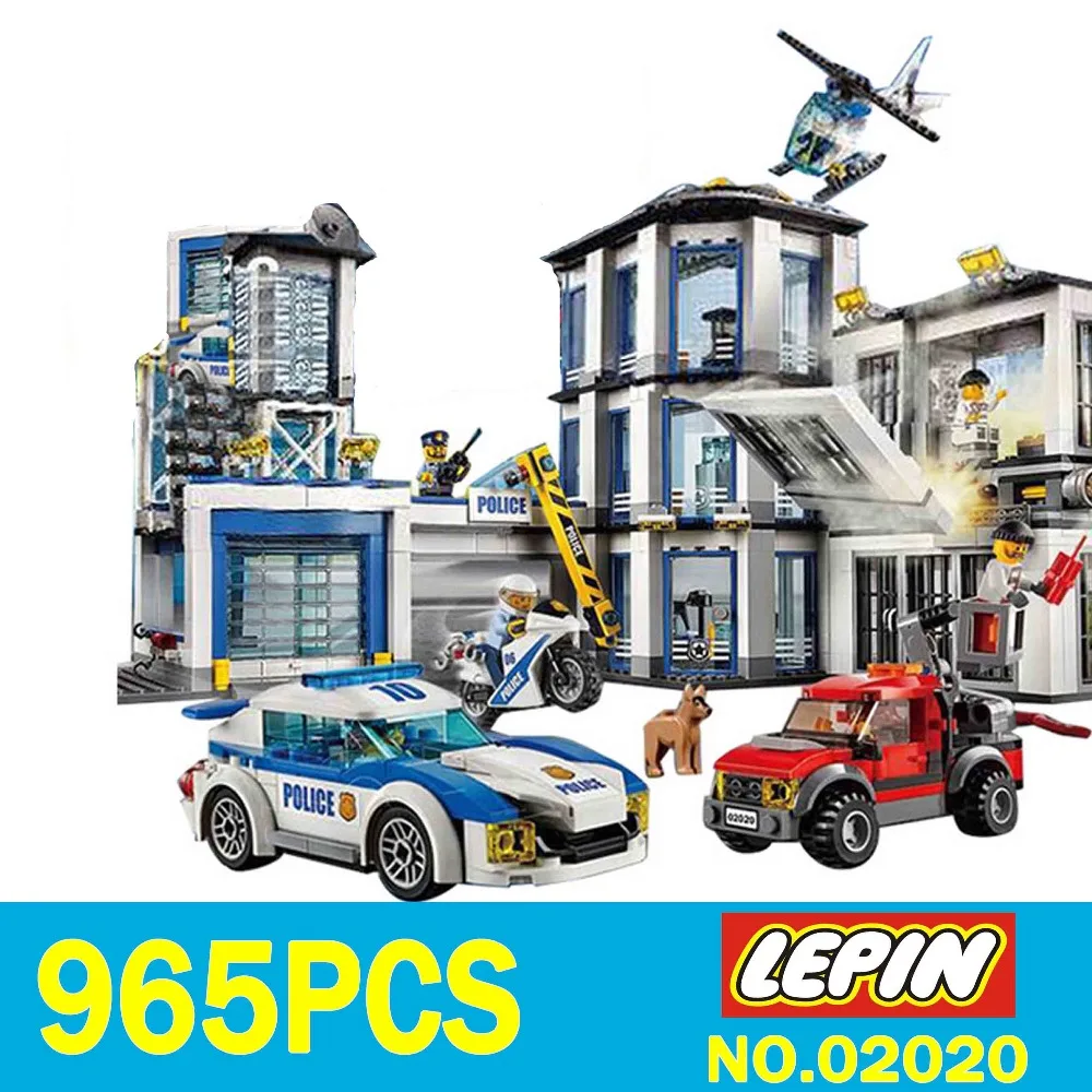 

LEPIN 02020 965Pcs City Series The New Police Station Set Children Educational Building Blocks Bricks Toys Model for Gift 60141