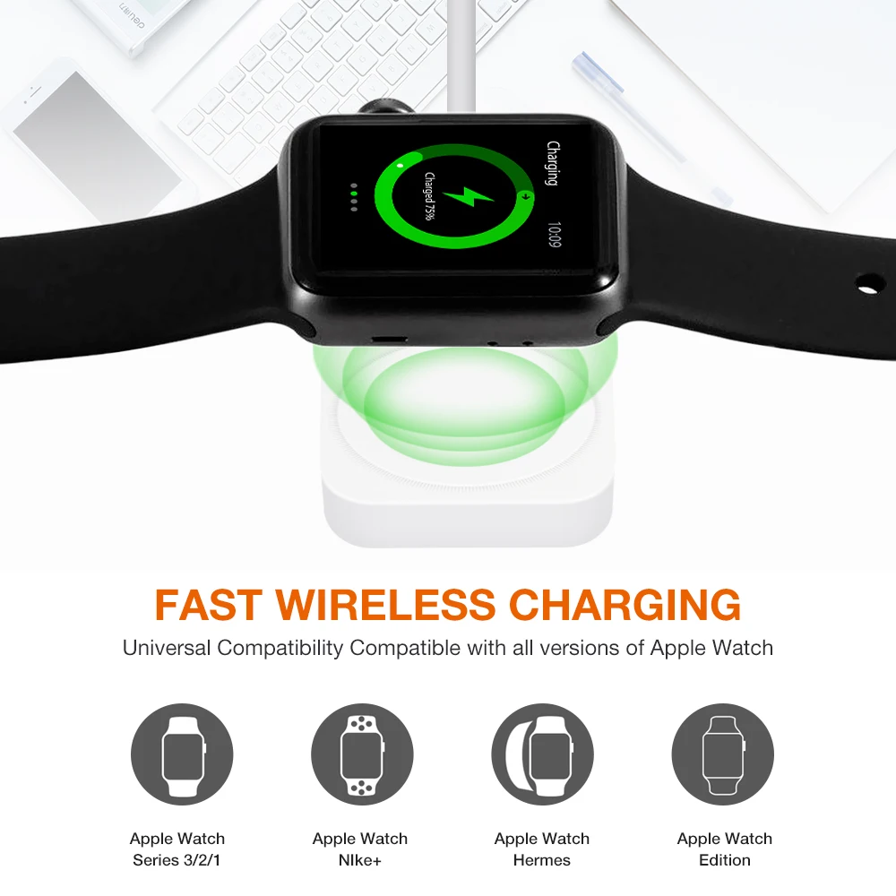ASONA беспроводное быстрое зарядное устройство для Apple Watch USB зарядка I Series 2 3 4