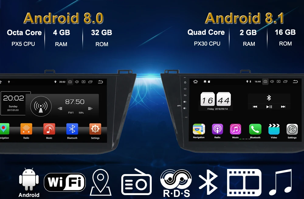 Top Octa core Android 8.0/Quad Core Android 8.1 car dvd player for Volkswagen VW Tiguan 2015 2016 2017 2018 Car Radio Bluetooth GPS 2